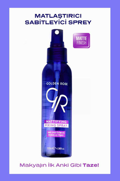 Spray fijador matificante Golden Rose, acabado de control de brillo, 120ml
