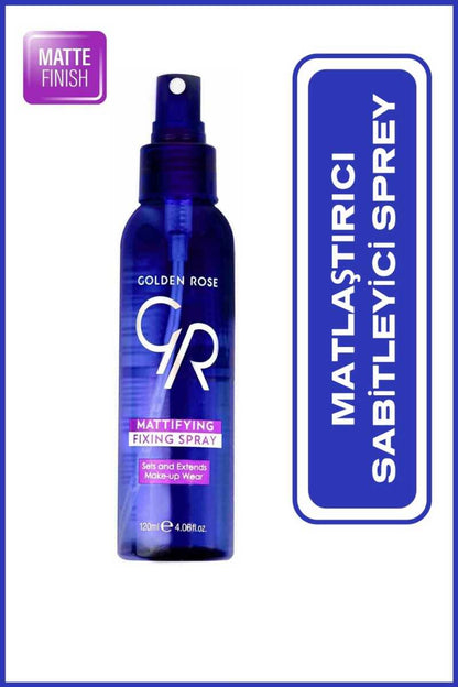Spray fijador matificante Golden Rose, acabado de control de brillo, 120ml