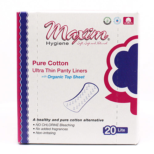 Maxim Natural Organic Cotton Ultra Thin Liners, 12 x 20ct Feminine Pads & Protectors Pasteur Pharmacy