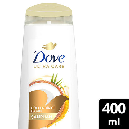 Shampoing Dove à l'huile de coco - Soin capillaire naturel, végane et sans cruauté pour cheveux fragiles et abîmés