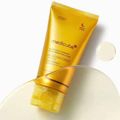 Mascarilla nocturna envolvente con ácido kójico y cúrcuma de Medicube para iluminar 75 ml
