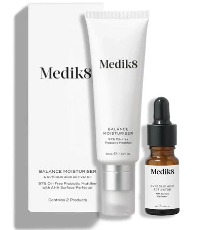 Medik8 Balance Moisturiser & Glycolic Acid Activator 50ml + 10ml