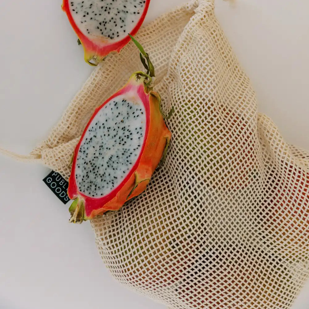 Organic Reusable Mesh Grocery Bag (2 ct) Household Public Goods