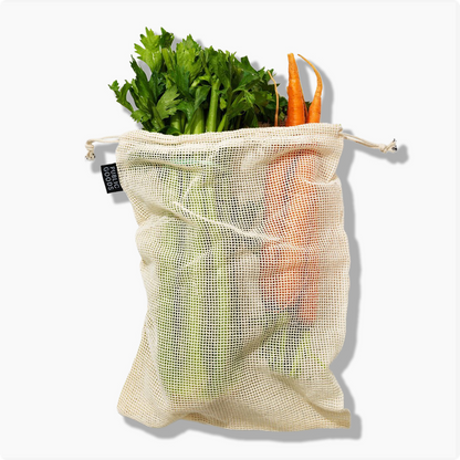 Bolsas de malla de algodón orgánico para productos agrícolas
