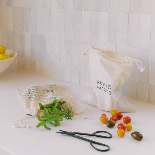 Organic Reusable Cotton Produce Bag (2 ct) Household Public Goods