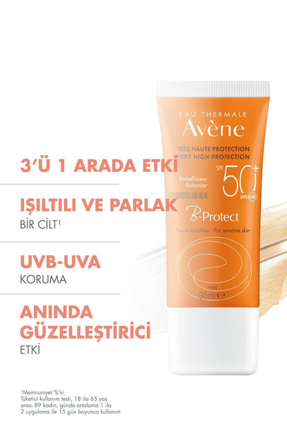 Protector solar Avene B-Protect SPF50+ para piel sensible - Fórmula no grasa rica en antioxidantes