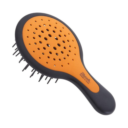 Janeke Mini SuperBrush Black and Orange - Model No. 71SP220 NER OFL Hair Brush Pasteur Pharmacy