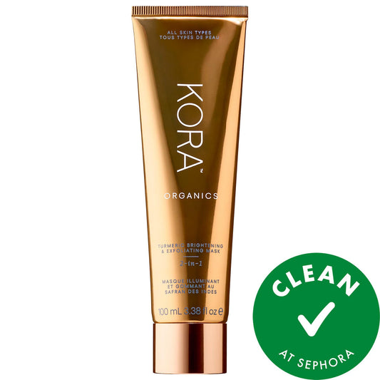 Gommage et masque exfoliant illuminateur au curcuma | Soin détoxifiant végan anti-taches | Masque visage resserreur de pores, non testé sur les animaux