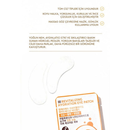 Parches para ojos hidratantes y revitalizantes Mjcare, cuidado iluminador, 1 par