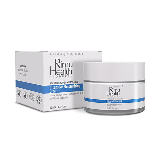 Rimu Health : Crème pour le visage à l'acide hyaluronique et à la niacinamide - Hydratation intense, teint unifié, soin hydratant anti-âge, testé dermatologiquement, 50 ml