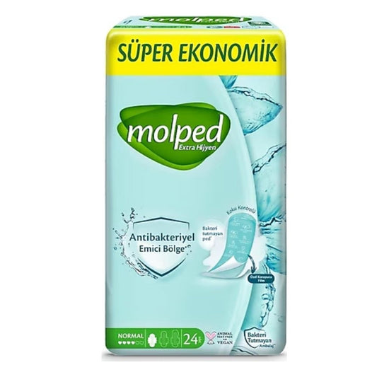 Serviettes hygiéniques Molped Taille Normale pour protection quotidienne, paquet de 24