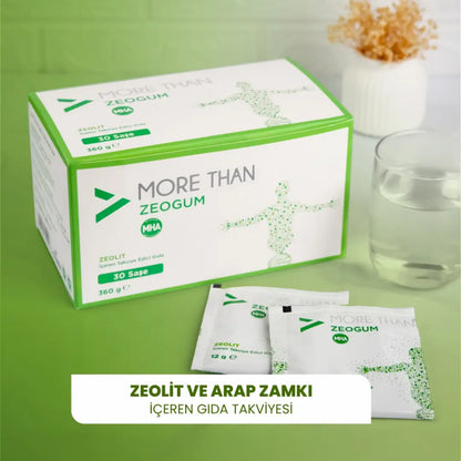 Suplemento alimenticio More Than Zeogum para el bienestar, 30 sobres
