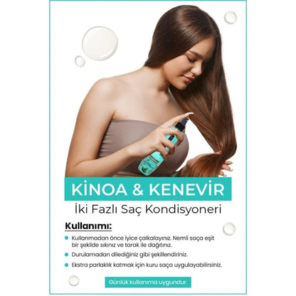 Spray biphasé au quinoa Morfose pour renforcer les cheveux 240 ml