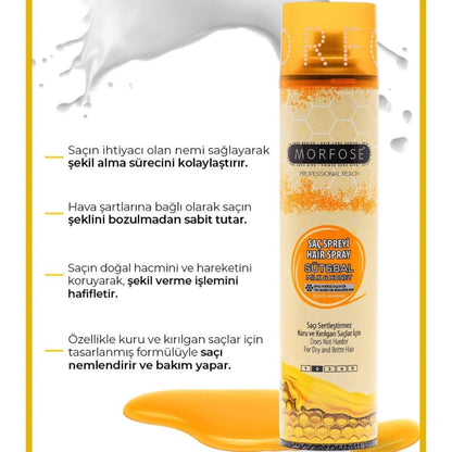 Crème coiffante Morfose au lait et au miel pour une fixation légère 250 ml