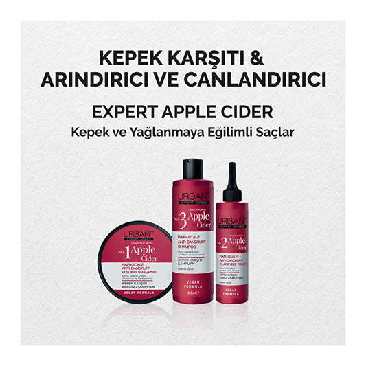 Shampoing antipelliculaire Urban Care au vinaigre de cidre et à l'acide salicylique - Soin capillaire vegan 350 ml