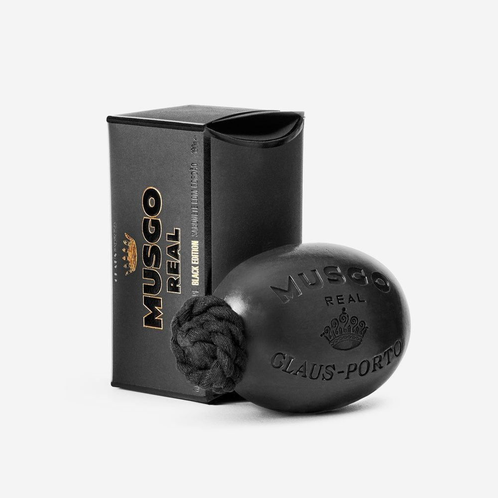 Musgo Real Soap On A Rope Black Edition 190 6.7 Oz Bar Soap Pasteur Pharmacy