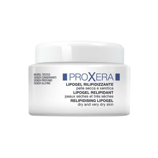 BioNike Lipogel Relipidant - Soin hydratant sans gluten pour soulager les peaux sèches, sans parfum, 50 ml