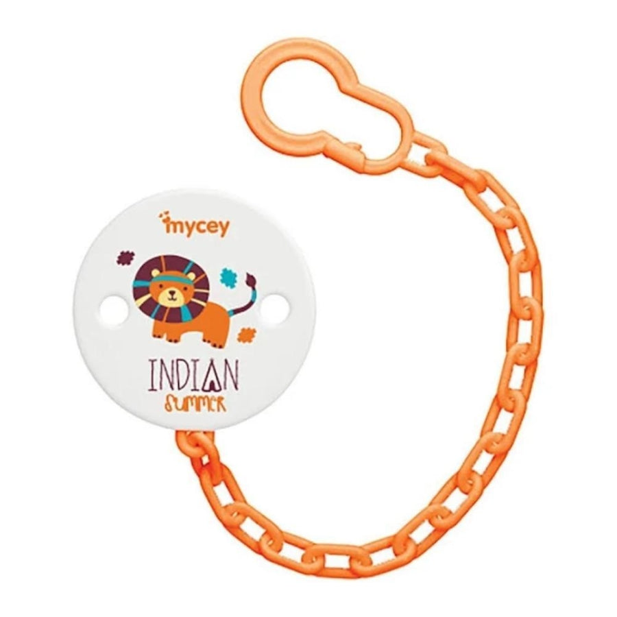 Mycey Indian Pacifier Clip with Secure Fastener 1 Piece