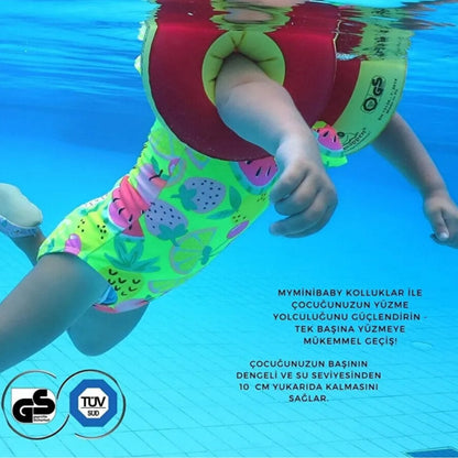 Brassards de natation doubles pour enfants Myminibaby niveau débutant