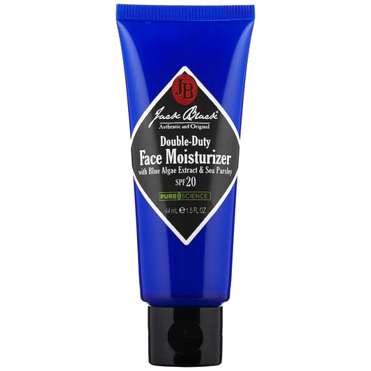 Black Monster Double-Duty Face Moisturizer SPF 20: Oil-Free, Lightweight Daily Sunscreen & Anti-Aging – With Blue Algae & Sea Parsley