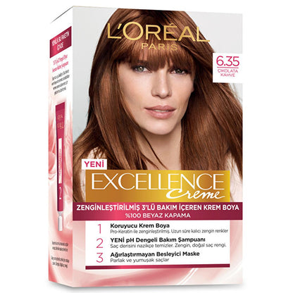 L'Oréal Paris Excellence Crème Tinte para el cabello - 100% cobertura de canas, color de larga duración