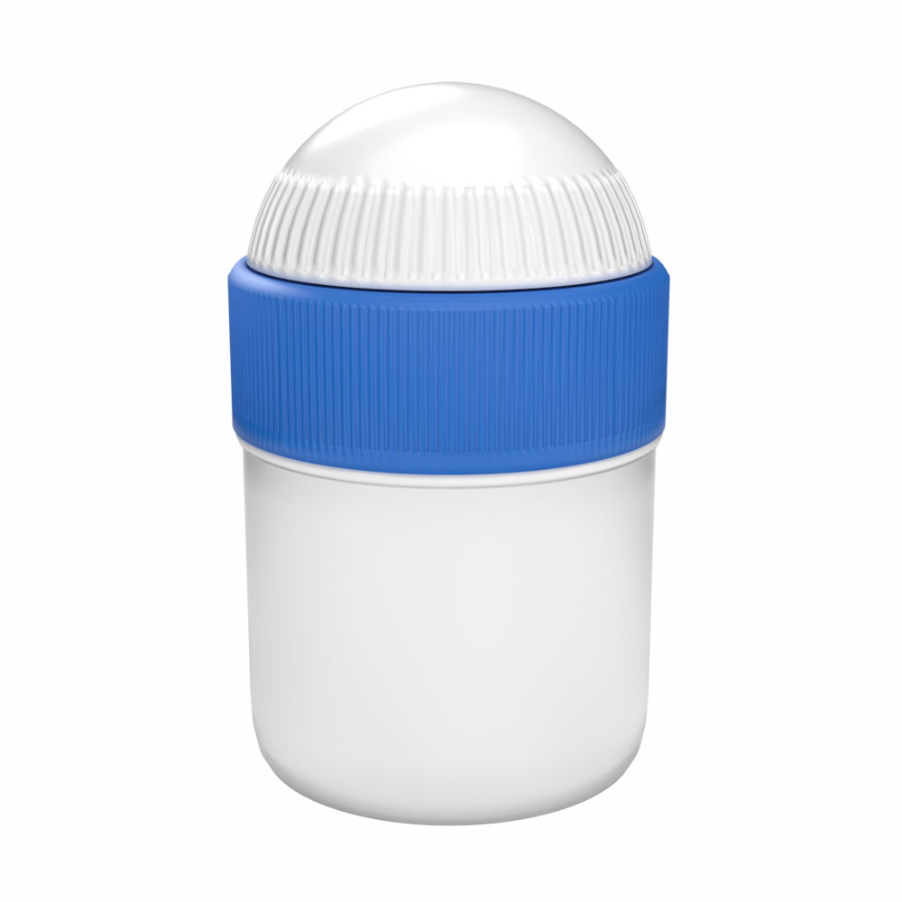 SAMIX 50 mL Compounding Jar, White with Blue Lid, Pack of 10 Science & Laboratory Pasteur Pharmacy