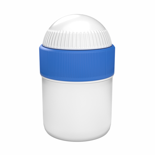 SAMIX 50 mL Compounding Jar, White with Blue Lid, Pack of 10 Science & Laboratory Pasteur Pharmacy