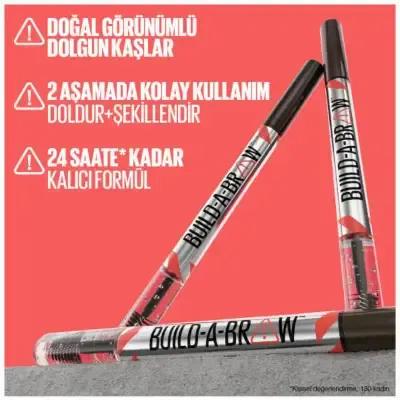 Stylo sourcils 2-en-1 et gel fixateur noir marron de Maybelline : définissez, sculptez et fixez toute la journée. Définisseur et sculpteur de sourcils longue tenue