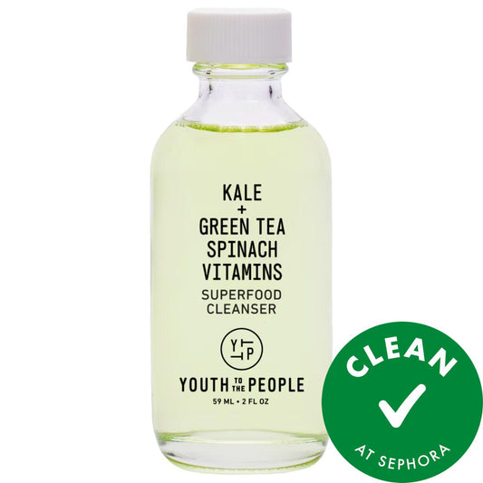 Mini Superfood : Nettoyant antioxydant doux et rechargeable | Nettoyant visage vegan et non testé sur les animaux pour peaux grasses et à tendance acnéique | Nettoyant au pH équilibré