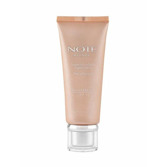 Note Mineral Foundation 401: High Coverage, Non-Comedogenic & Paraben-Free for All Skin Types - Coral Seaweed Enriched, Long Lasting Mineral Makeup