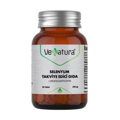 Venatura Selenio: 90 comprimidos, 90 mcg - Apto para veganos y vegetarianos para uso diario