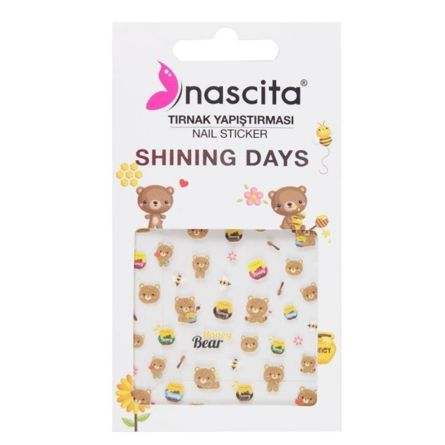 Nascita Honey Bear Nail Stickers Cute Design 1 Piece