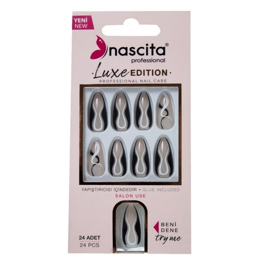 Nascita Lux Artificial Nails Set 245 for Instant Manicure 24 Count