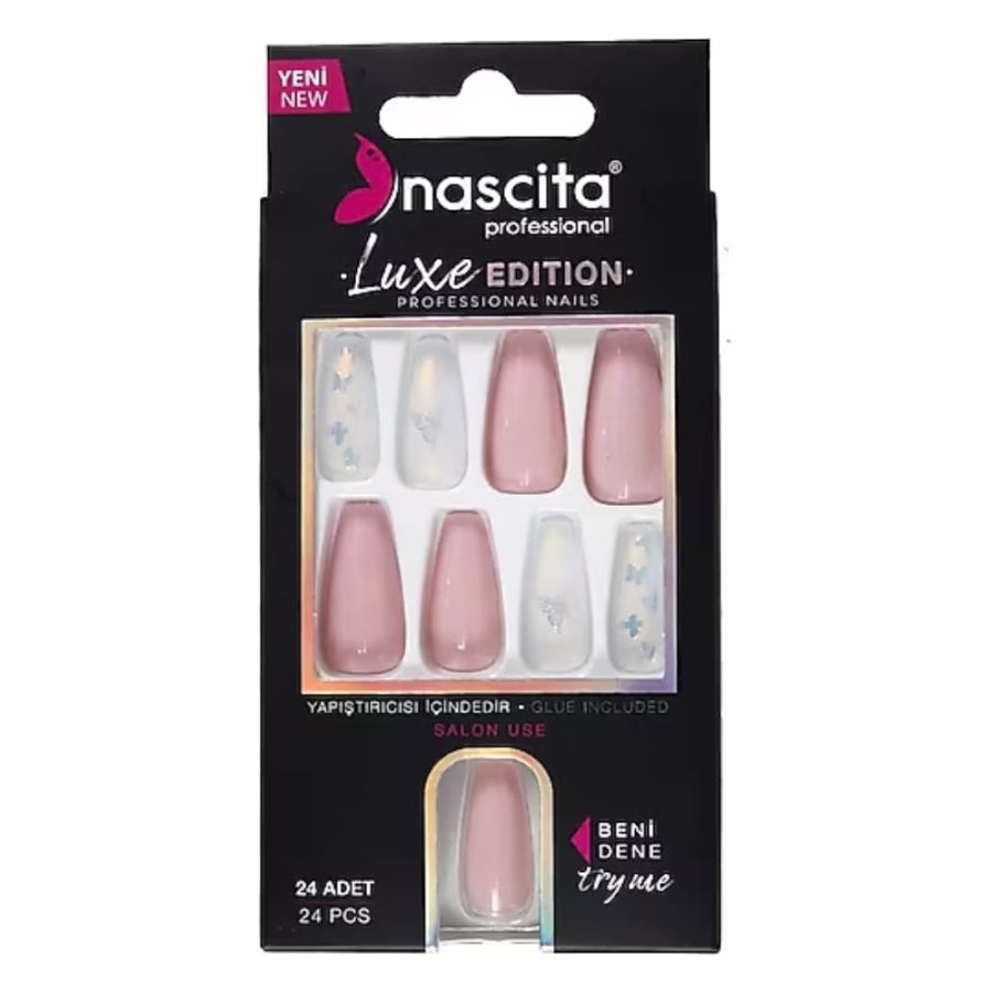 Nascita Luxe False Nails Set for Instant Manicure 24 Pieces