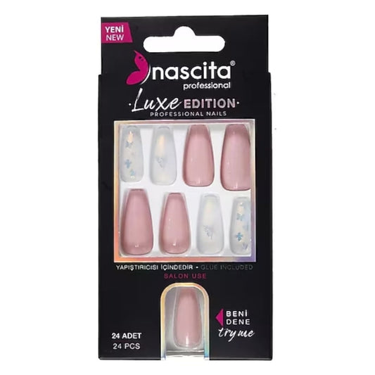Nascita Luxe False Nails Set for Instant Manicure 24 Pieces