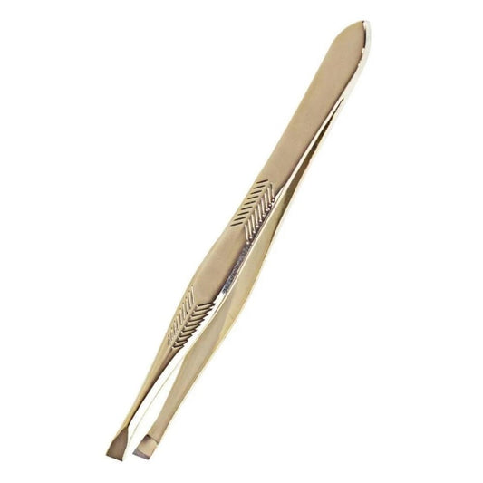 Nascita Gold Slant Tip Tweezers for Precise Grooming 1 Count