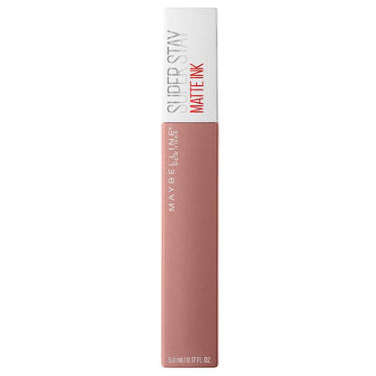 Rouge à lèvres liquide mat Maybelline Super Stay Matte Ink - Tenue 16H, sans transfert, teinte Unnude Poet