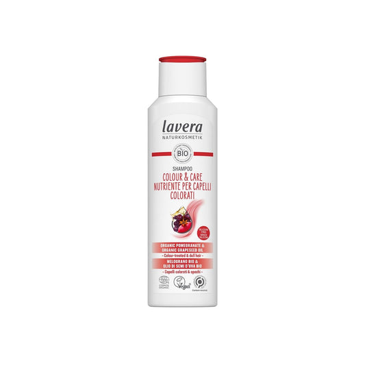 Champú protector del color Lavera Colour & Care para cabello teñido, 250 ml - Cuidado capilar suave, natural y sin sulfatos