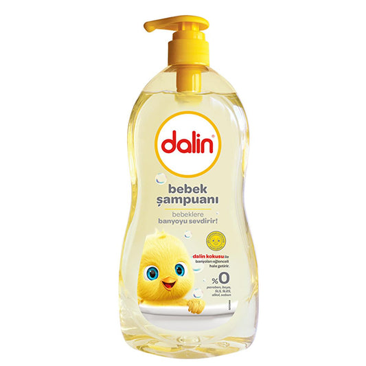 Shampoing et Gel Douche Doux pour Bébé Dalin - Hypoallergénique, Sans Parabène, Testé Dermatologiquement - 500 ml