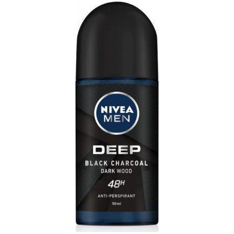 Nivea Deep Black Carbon Dark Wood Roll On Antiperspirant For Men 48 Hour 50 Ml Antiperspirant Pasteur Pharmacy