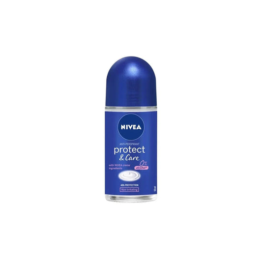 Nivea Protect & Care 48H 0% Alcohol Anti-Transpirant Roll-On Deodorant 50ml Roll-On Deodorant Pasteur Pharmacy