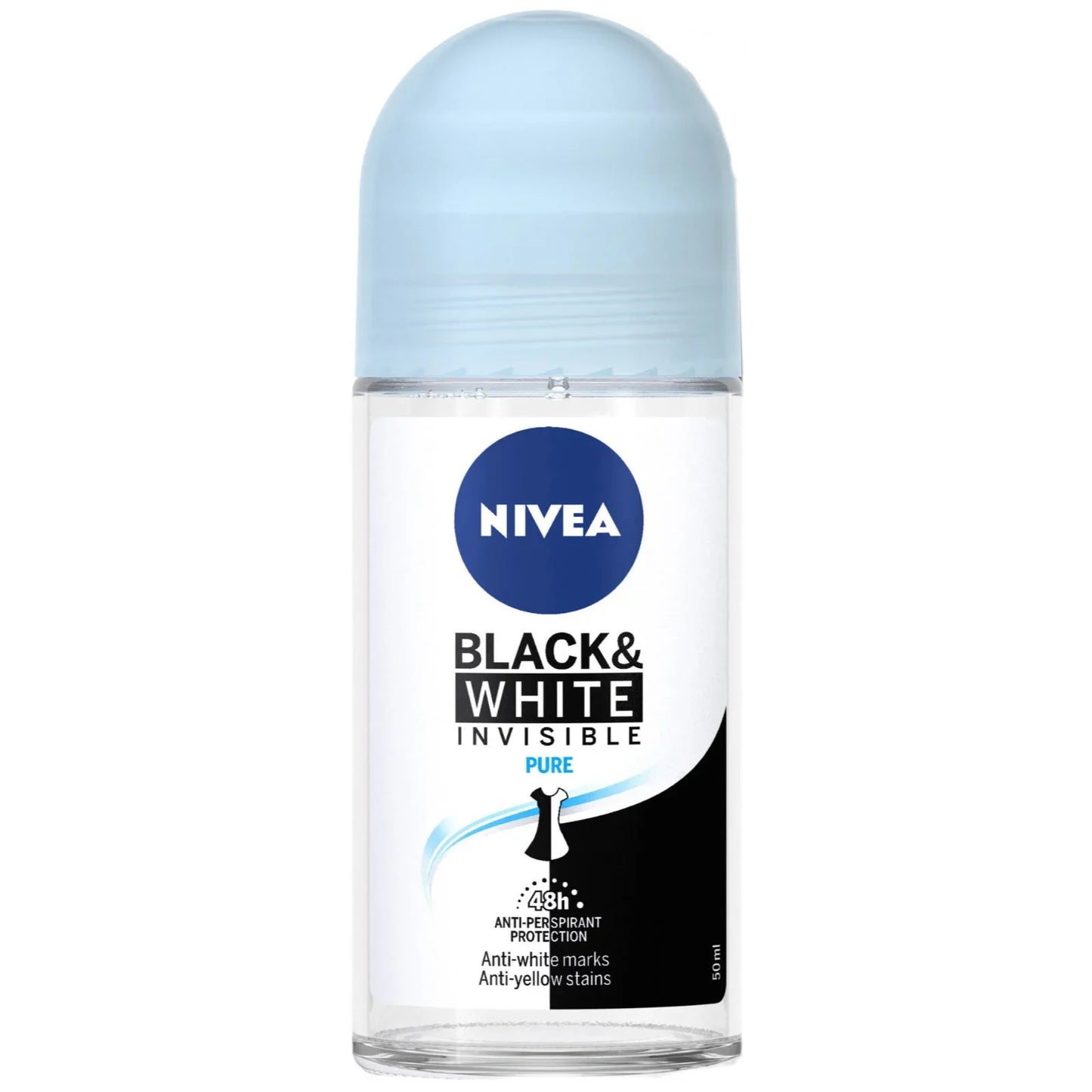 Nivea Black & White Invisible Pure 48h 5in1 Anti-Perspirant Roll-On 50ml Anti-Perspirant Roll-On Pasteur Pharmacy