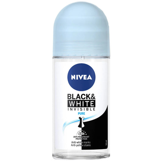 Nivea Black & White Invisible Pure 48h 5in1 Anti-Perspirant Roll-On 50ml Anti-Perspirant Roll-On Pasteur Pharmacy