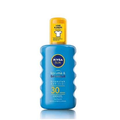 Spray solaire activateur de bronzage Nivea Sun Protect & Bronze FPS 30 200 ml