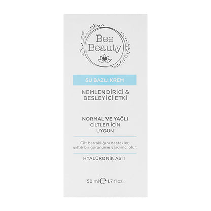 Crema en gel sin aceite con ácido hialurónico Bee Beauty: hidratación intensa, piel radiante y luminosa, fortalece la barrera cutánea (50 ml)