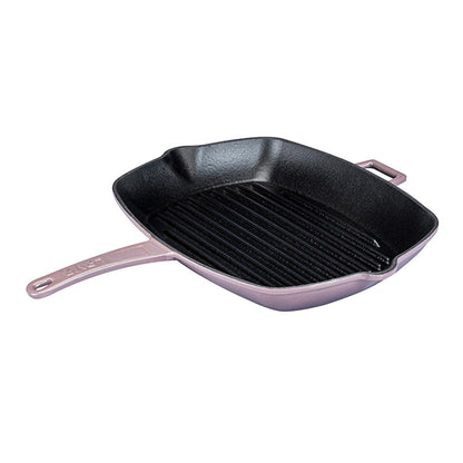 Poêle à griller rectangulaire en fonte Lava - 26 x 32 cm, revêtement émaillé durable, cuisson polyvalente