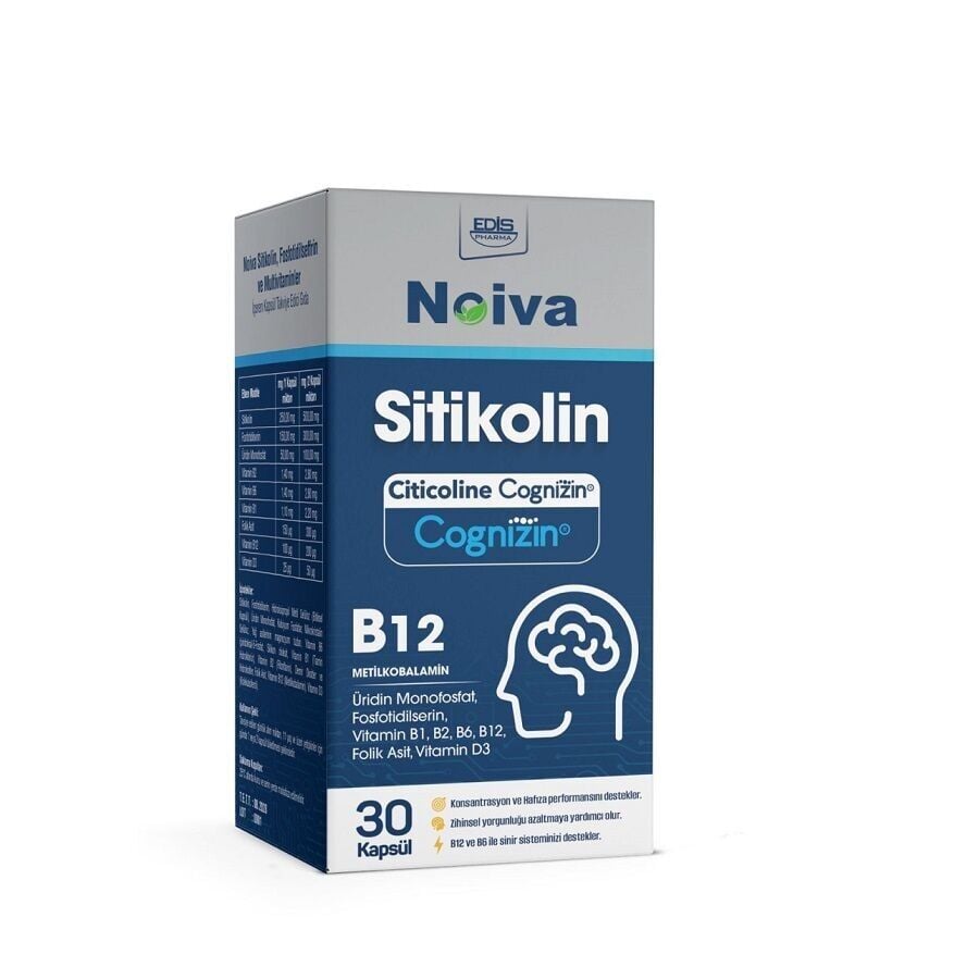 Noiva Citicoline Cognizin Complex for Cognitive Support 30 Capsules