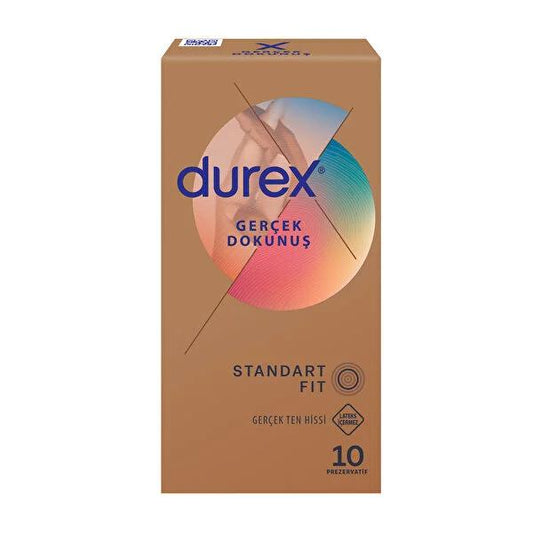 Preservativos Durex Real Feel: ultrafinos para mayor sensibilidad y un tacto natural | Pack de 10 unidades