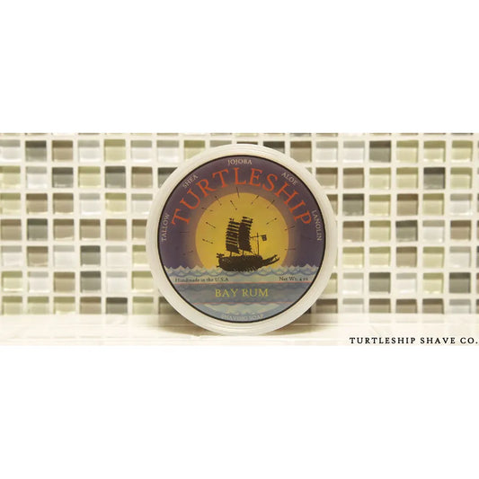 Turlteship Shave Cop. Bay Rum Shaving Soap 4 Oz