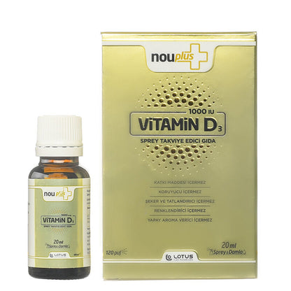 Spray oral de vitamina D3 1000 UI para adultos Nouplus 20 ml
